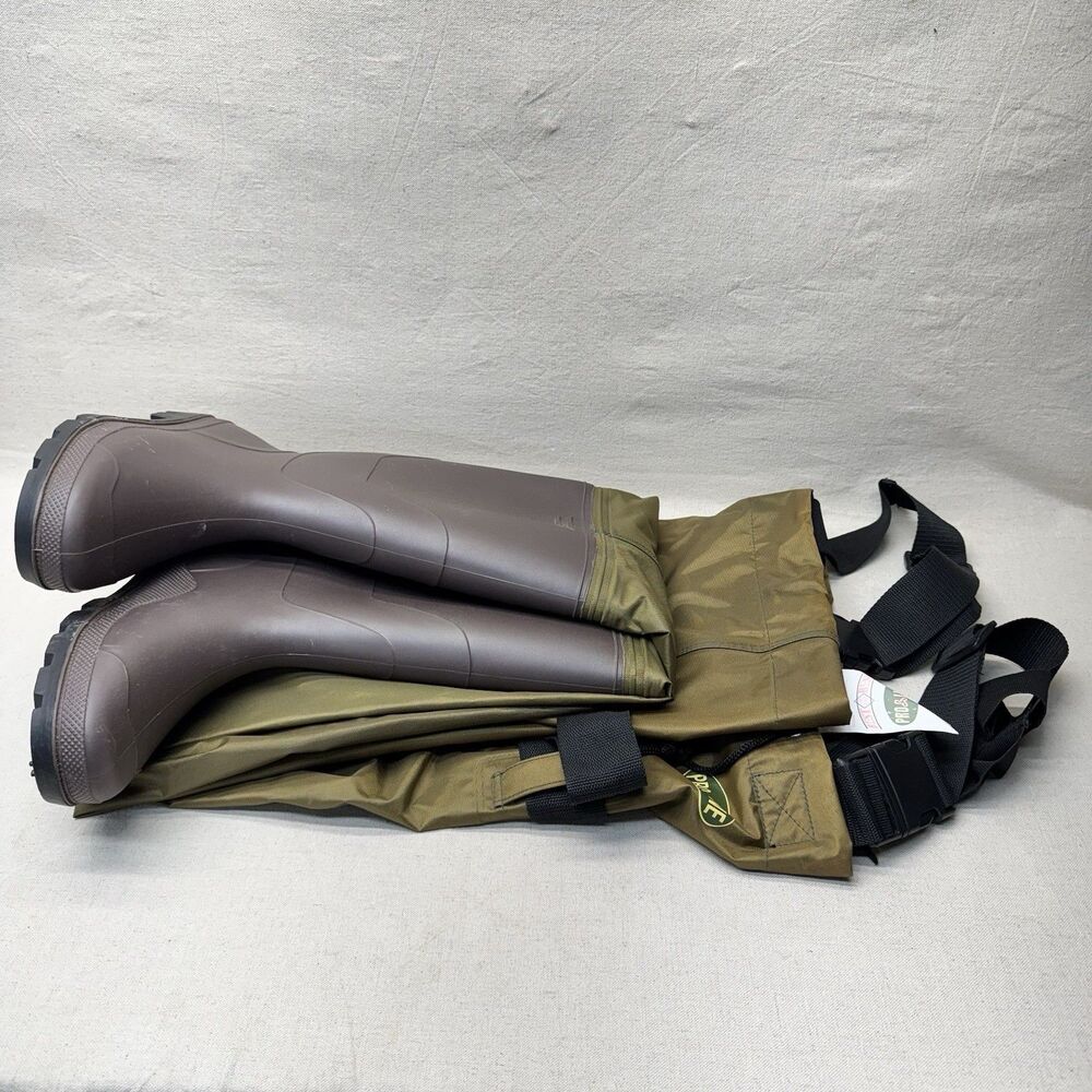 Pro Line River Series 50” Chest Waders Men’s Size 10 Waterproof Lightweight Grn